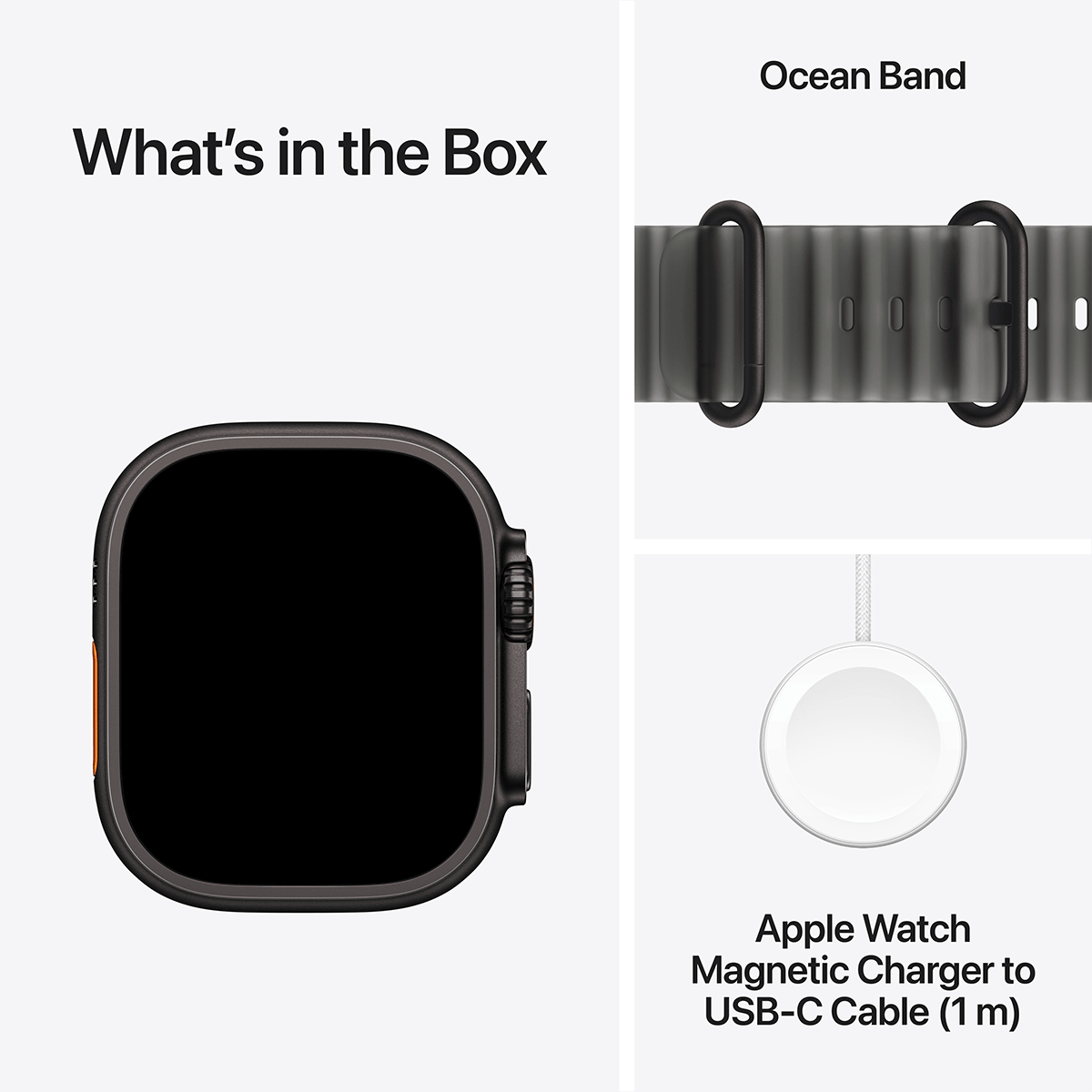 APPLE Watch Ultra 4 GPS + Cellular 49mm Black Titanium Case with Translucent Black Ocean Band Smartwatch - 6
