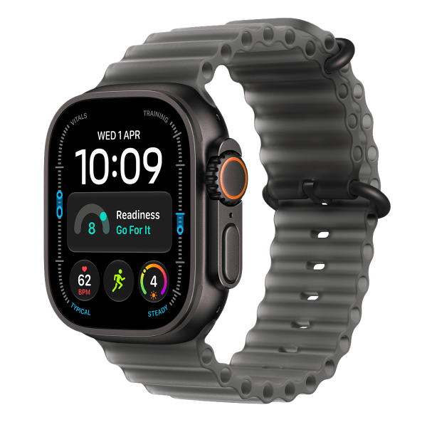 APPLE Watch Ultra 4 GPS + Cellular 49mm Black Titanium Case with Translucent Black Ocean Band Smartwatch
