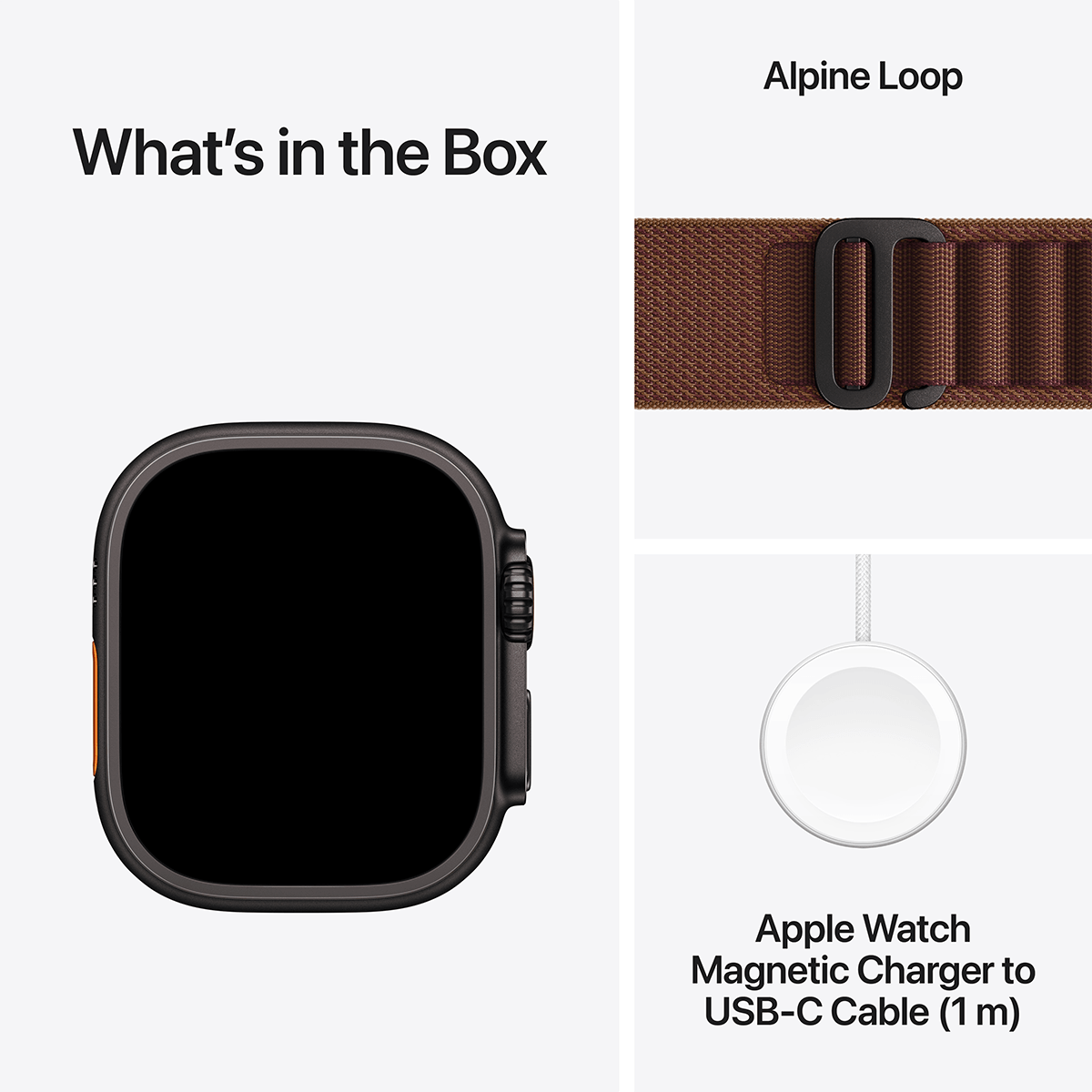 APPLE Watch Ultra 4 GPS + Cellular 49mm Black Titanium Case with Burgundy Alpine Loop Small Smartwatch - 6