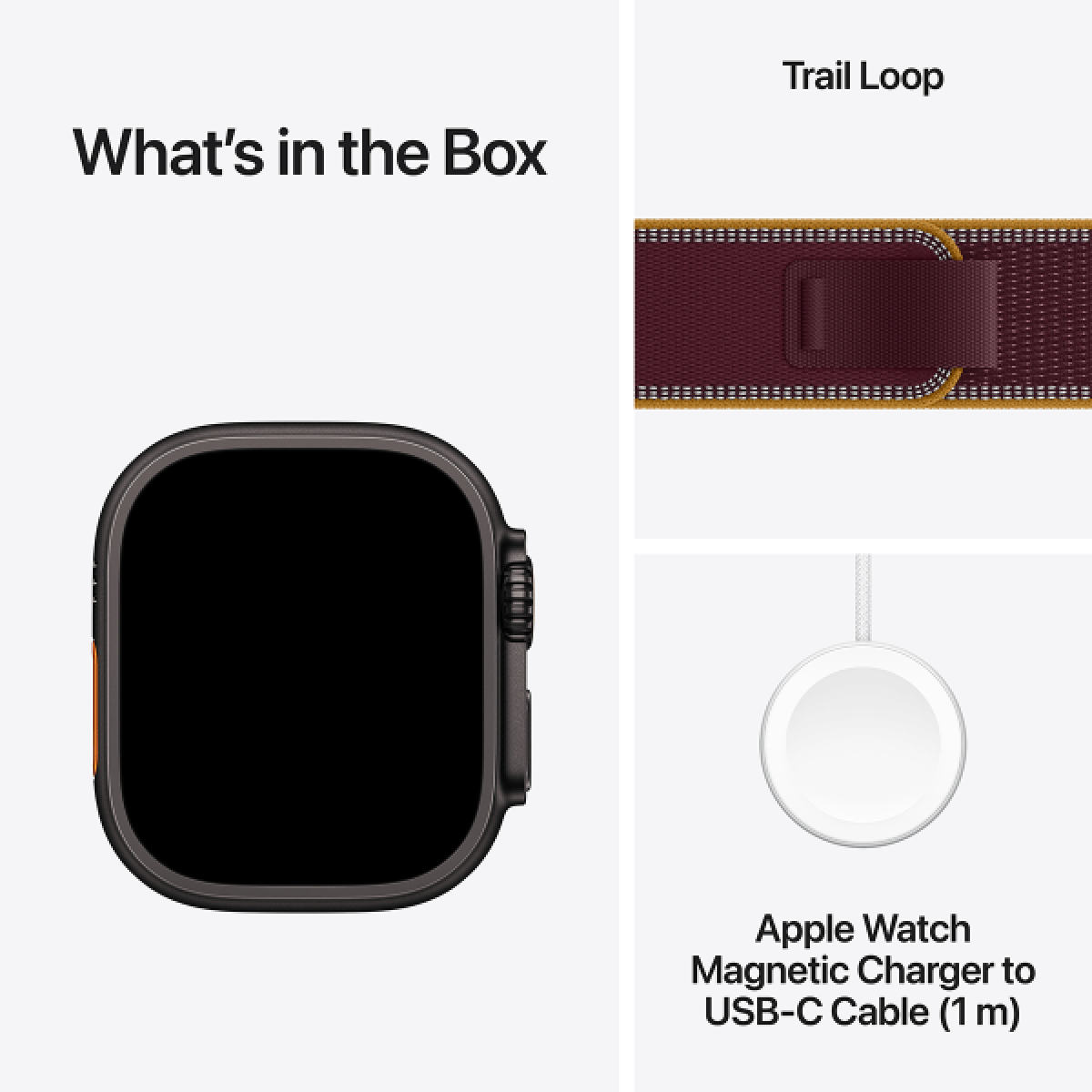 APPLE Watch Ultra 4 GPS + Cellular 49mm Black Titanium Case with Burgundy Alpine Loop Large Smartwatch - 6
