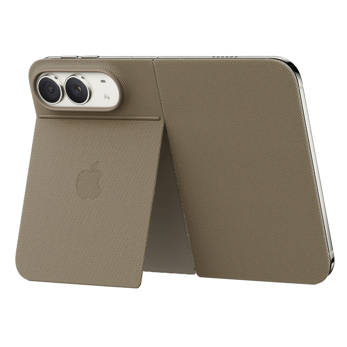 Θήκη TechWoven με MagSafe APPLE iPhone Duo Folio with Kickstand Taupe