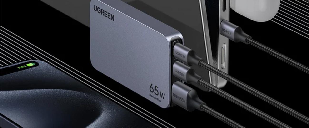 Φορτιστής Ταξιδίου UGREEN Nexode Pro GaN με 3-θύρες 65W