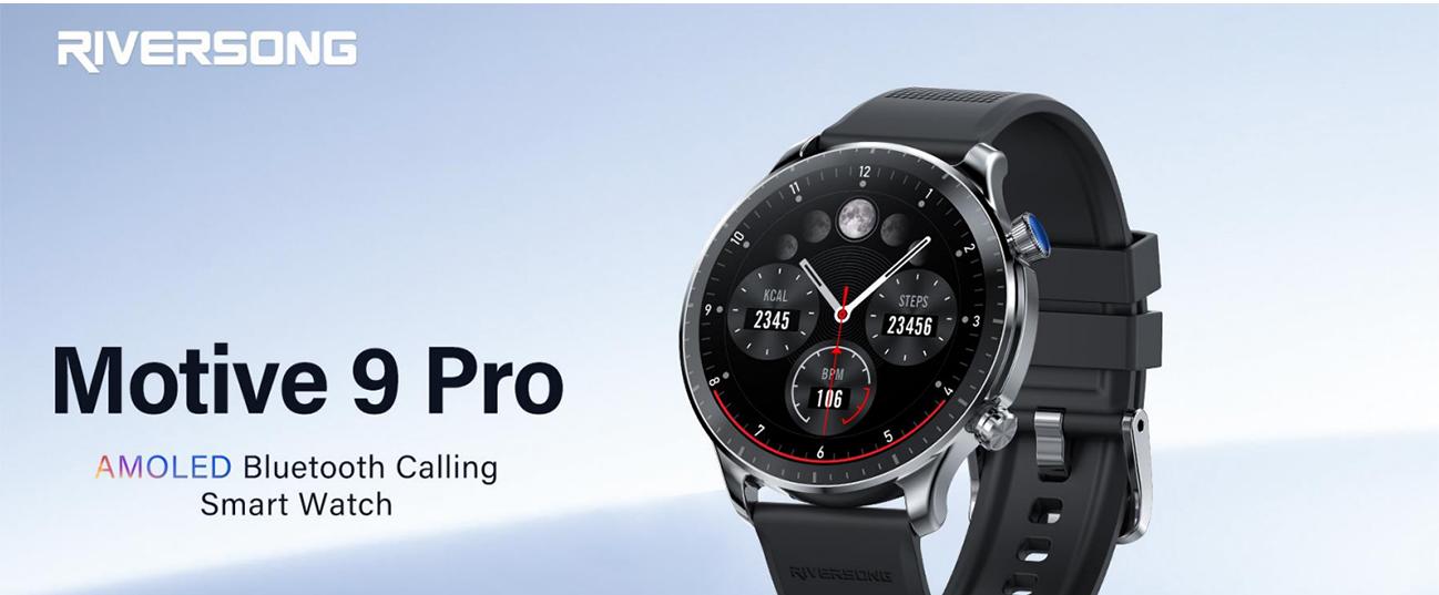 RIVERSONG Motive 9 Pro Black Smartwatch