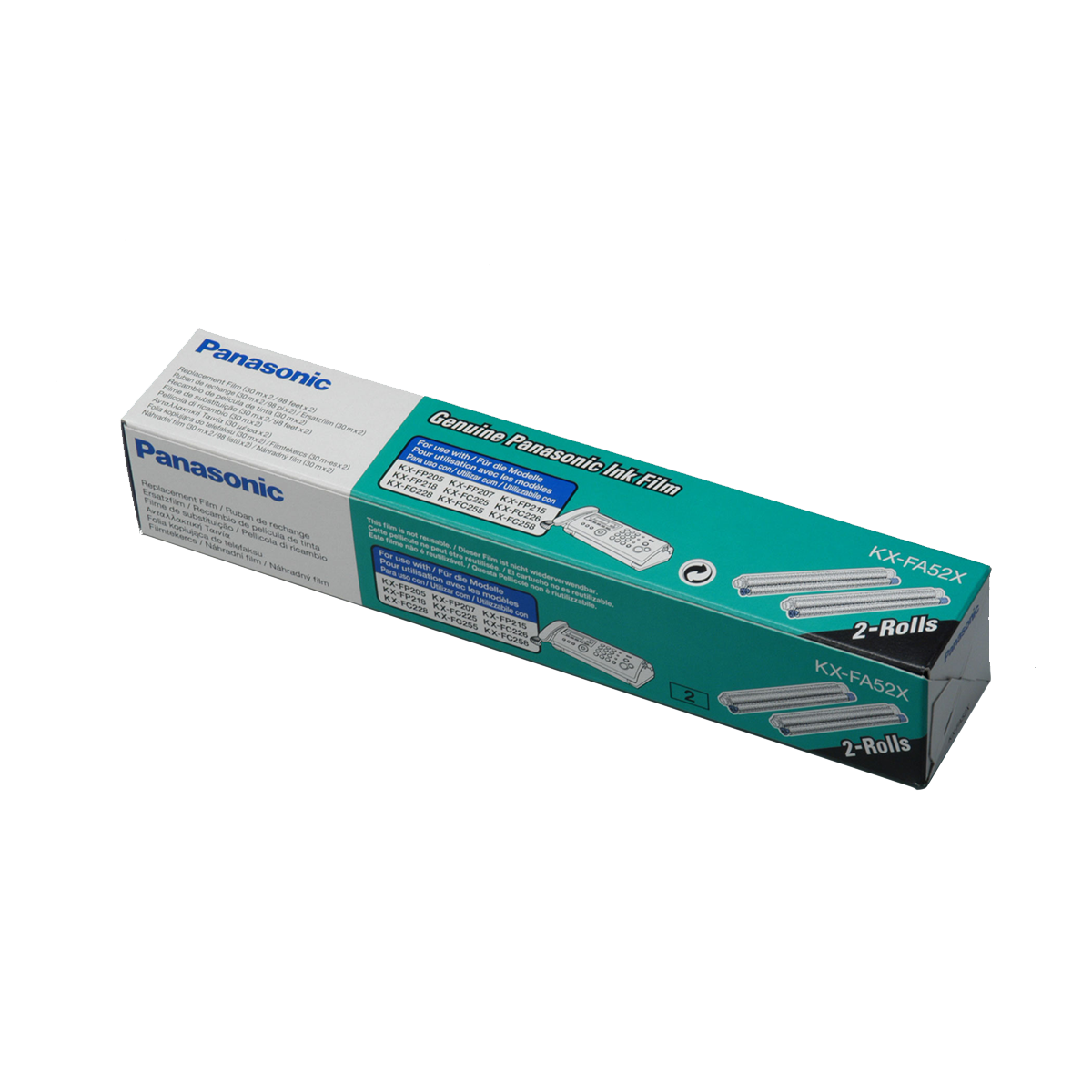 PANASONIC ανταλλακτική ταινία KX-FA52 FAX 30 μέτρα (2 τεμάχια) Μαύρη
