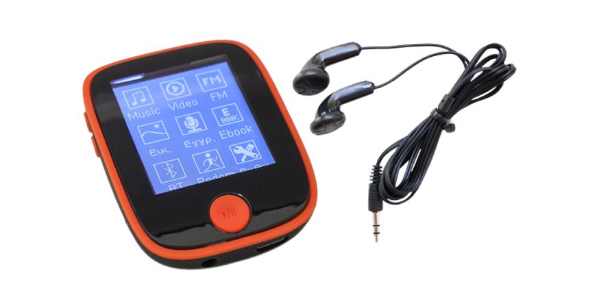 OSIO MP3/ Video Player SRM8680 8GB with bluetooth and pacemaker red